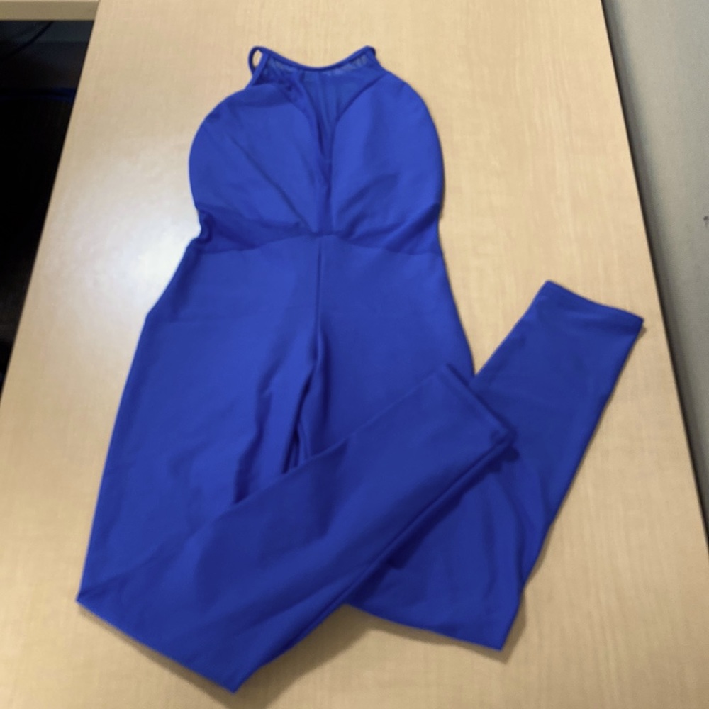 Bluewater Dancewear Child Large Blue Unitard EUC